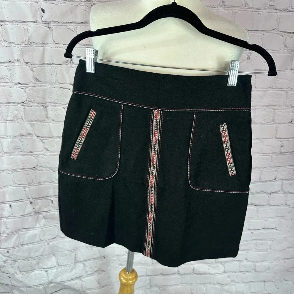 ann taylor LOFT petites wool blend southwestern tribal pencil skirt size 4